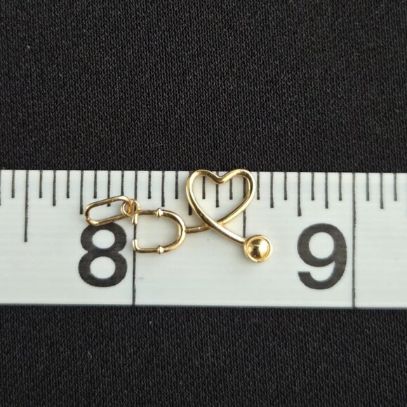 18k gold pendant stethoscope heart design - Picture 12 of 16